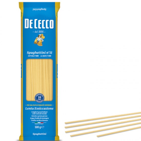 De Cecco - Spaghettini no.11, 4 x 500g