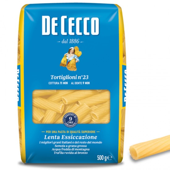 De Cecco - Tortiglioni no.23, 4 x 500g