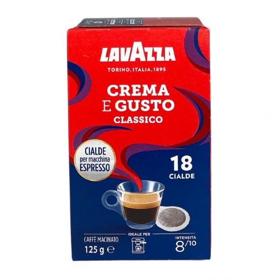 Lavazza - Crema e gusto classico, e.s.e pod, 18x χάρτινες ταμπλέτες καφέ